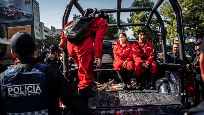 Activists are arrested in Mexico City last year after demonstrating against poor air quality and excessive pollution