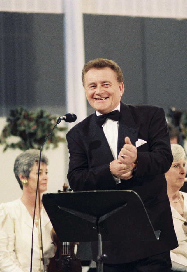 Larry Gogan presenting the proms