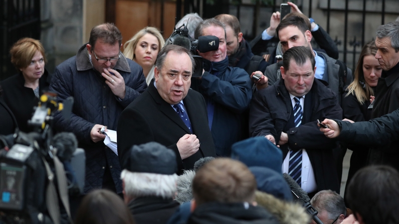 Alex Salmond outside the Court of Session in Edinburgh