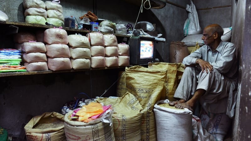 Dried goods vendor, Pakistan. Rosita Boland had some nerve-wracking experiences in the mountains.