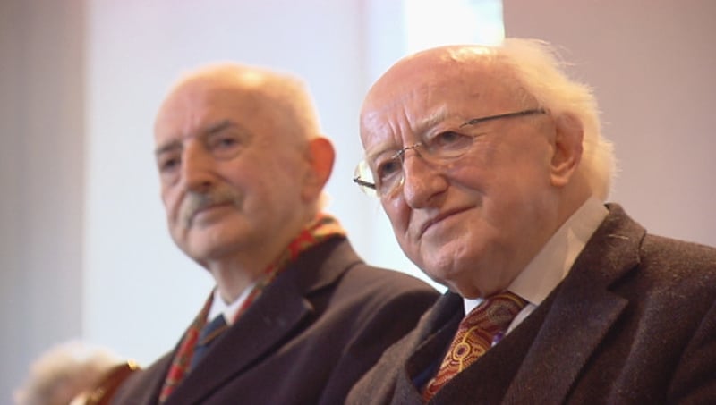 President Michael D Higgins will attend the funeral of Ian Adamson in Belfast