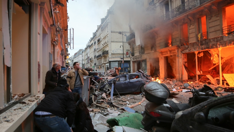 The powerful blast was the result of a gas leak