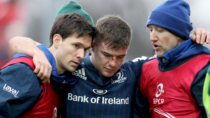 Luke McGrath leaves the field at the RDS