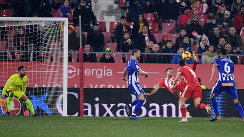 Cristhian Stuani scored a stunning overhead goal
