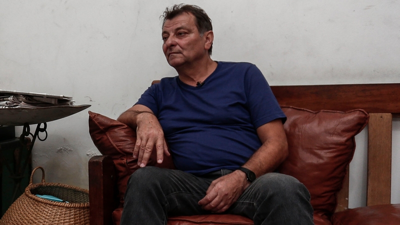 Cesare Battisti pictured at his home in Brazil in 2017