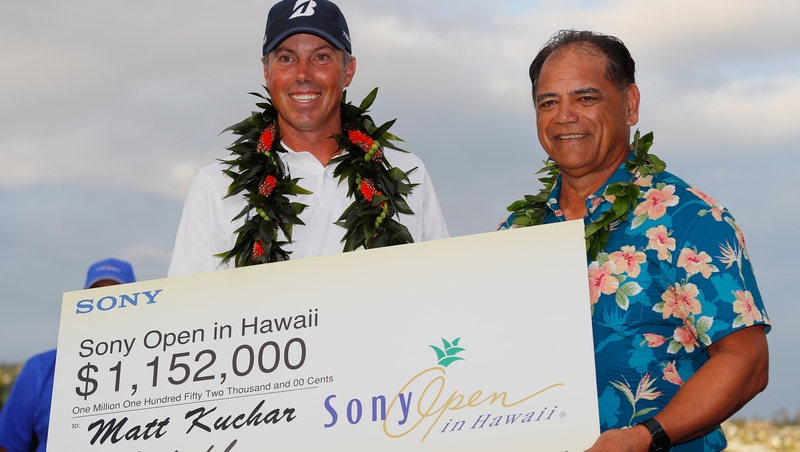 Matt Kuchar birdied six of his final 10 holes to claim victory at Waialae Country Club in Honolulu