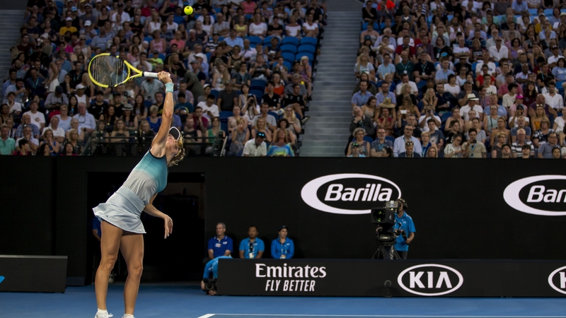 Caroline Wozniacki took the first set before grabbing the crucial break in the third game of the second set to close out the victory