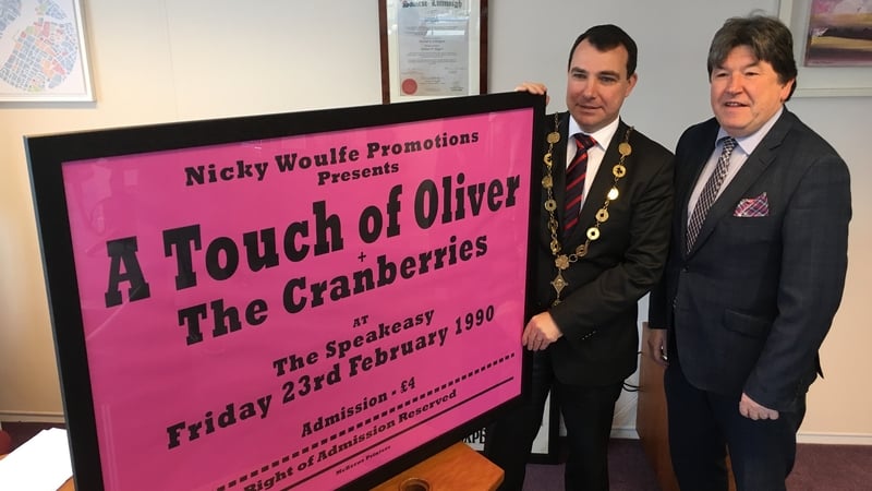 Cllr James Collins and Nicky Woulfe at the presentation in Limerick