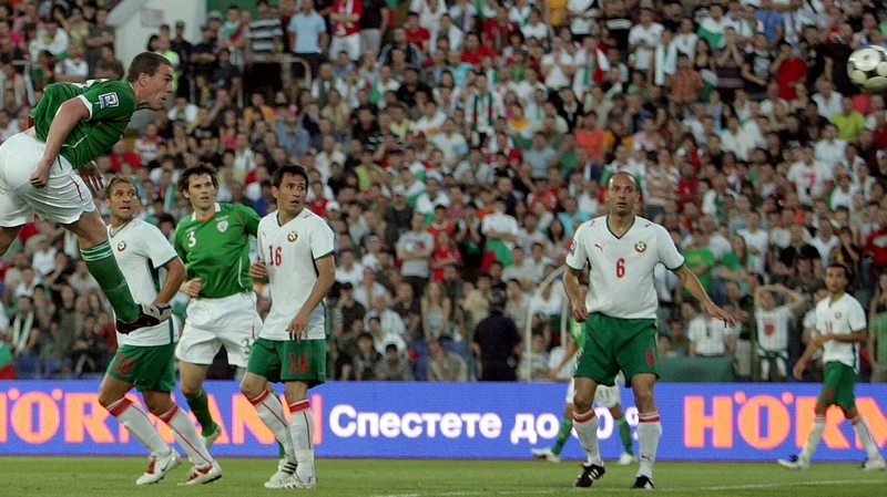 Richard Dunne in action against Bulgaria back in 2009