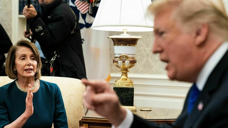 House Minority Leader Nancy Pelosi and US President Donald Trump met to discuss the political deadlock in December