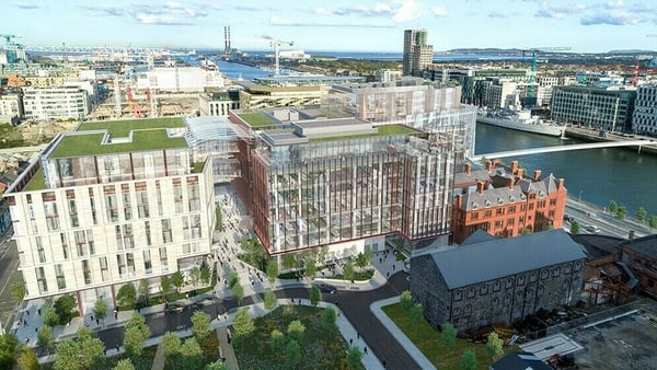 An artists' impression of what the finished Salesforce Tower will look like