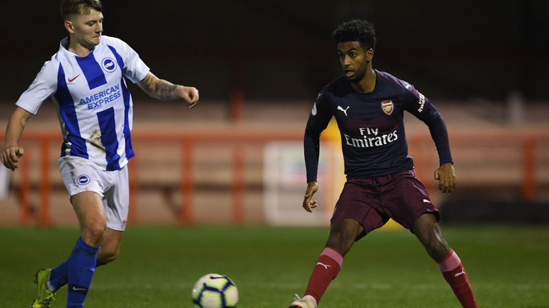 James Tilley (l) in action for Brighton