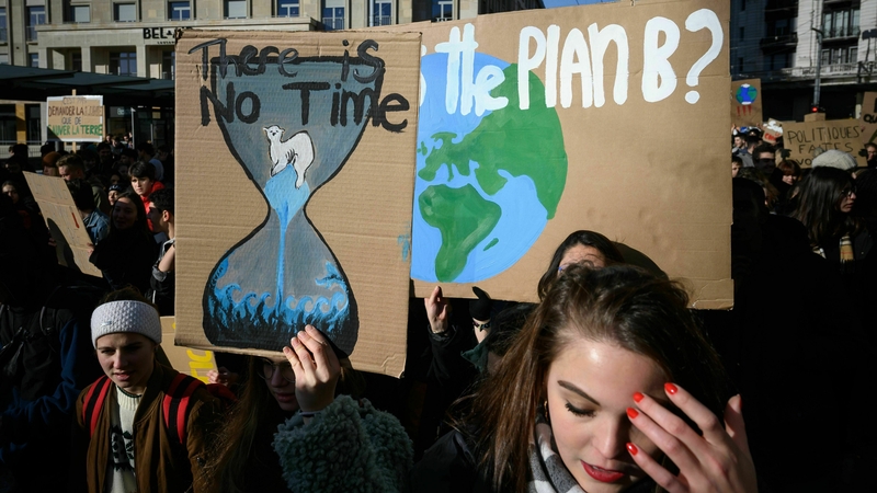Pupils as young as 12 turned out for the 'climate strike'