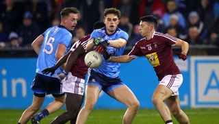 Westmeath's Ronan O'Toole with Cormac Howley of Dublin