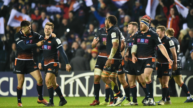 Edinburgh players celebrate their victory