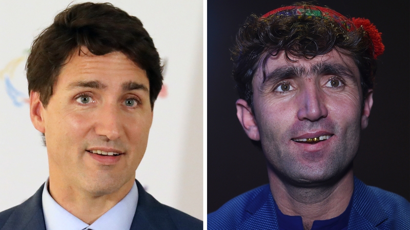 Justin Trudeau and his lookalike Abdul Salam Maftoon