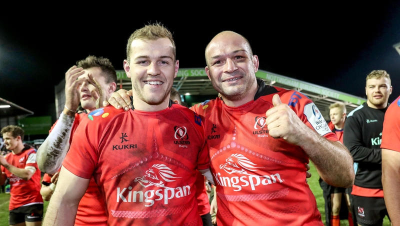 Will Addison and Rory Best celebrate their win