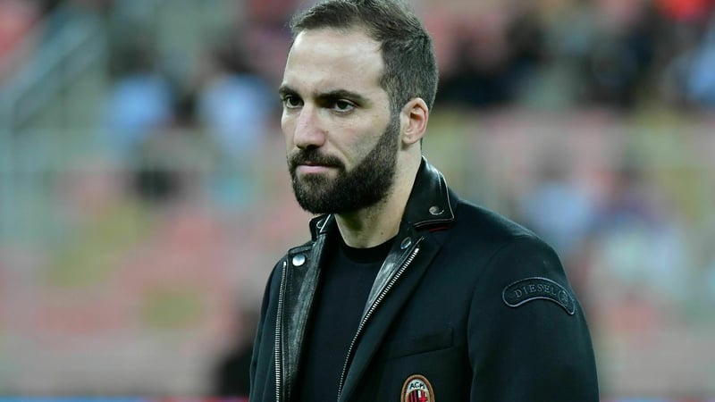 AC Milan's Argentine forward Gonzalo Higuain looks like he's on his way to Stamford Bridge