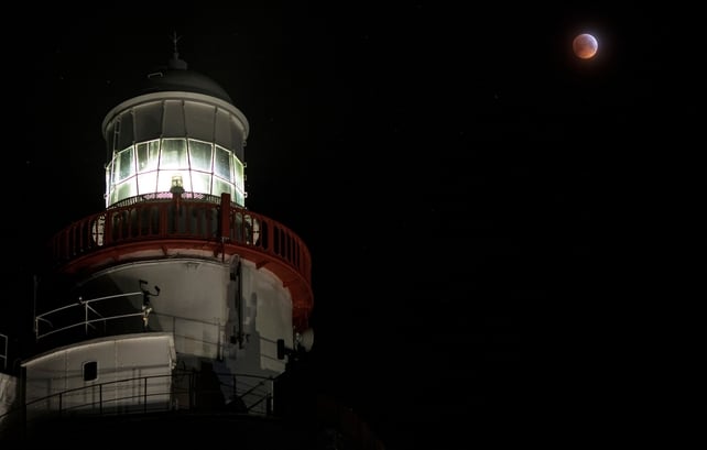 This image of the moon was taken at Hook Lighthouse, Co Wexford (Pic: Leah Burgess)
