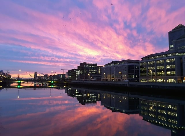 The sunrise in Dublin this morning (Pic: James Grandfield)