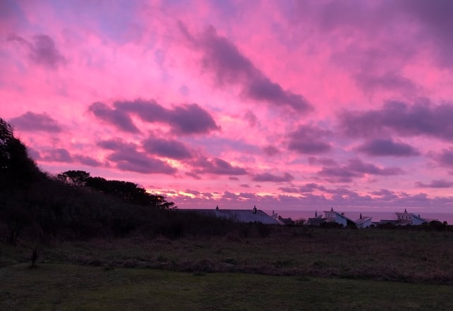 A red sky at Dunmore East, Co Waterford (Pic: Kieran Nash)