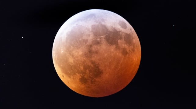 Moon turns red during the lunar eclipse in Washington