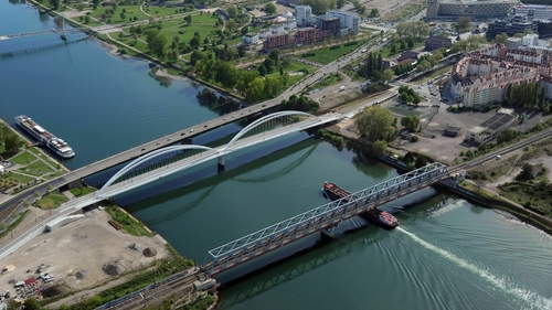 Bridges over the Rhine, connecting France and Germany