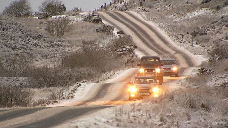 Snowy conditions also affected parts of Co Donegal