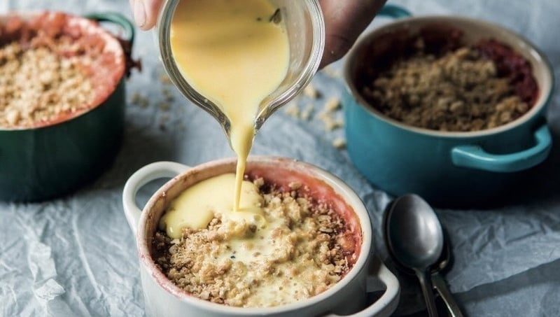 Brian McDermott's Rhubarb Crumble & Custard