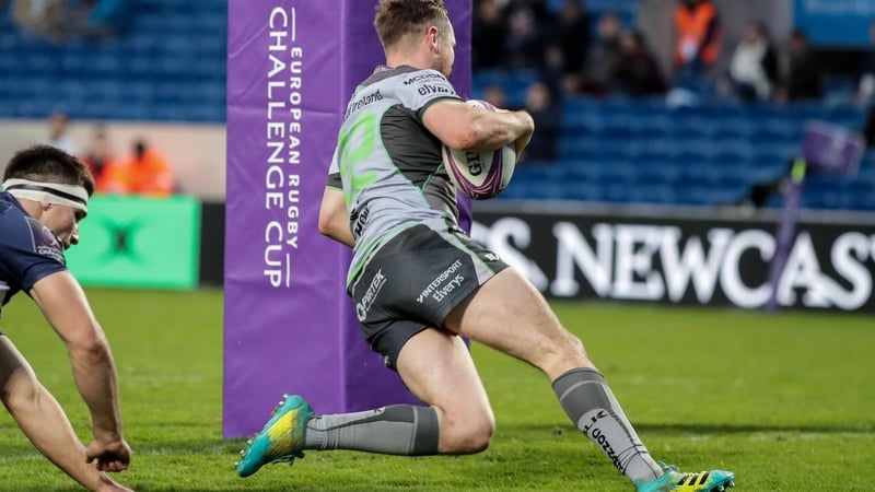 Jack Carty scored the winning try against Bordeaux