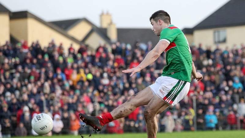 Brian Reape scoring from the penalty spot against Galway in the Connacht League