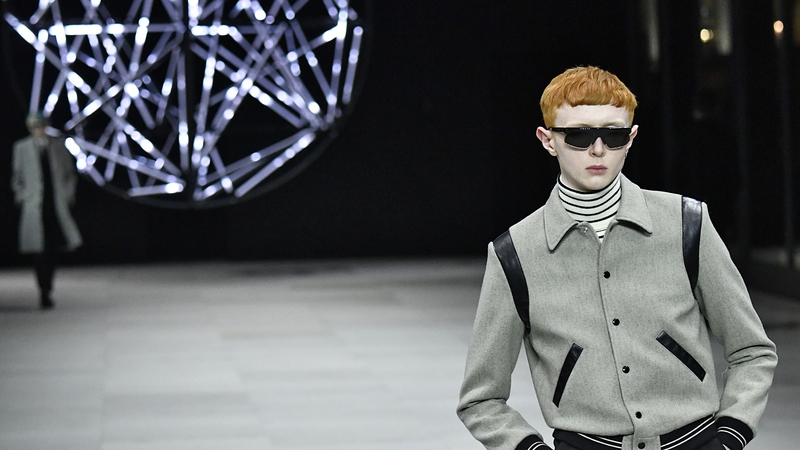 Ferdia Gallagher walks the Celine runway at Paris Men's Fashion Week. Photo: Getty