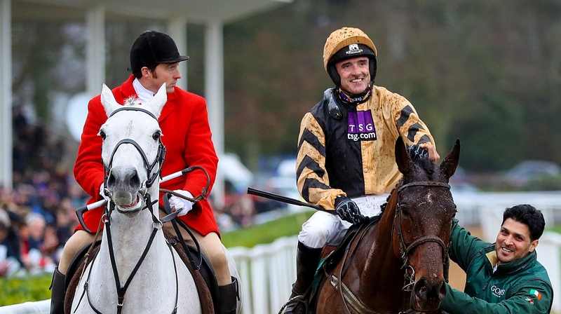 Ruby Walsh enjoys his second triumph in the Thyestes Chase