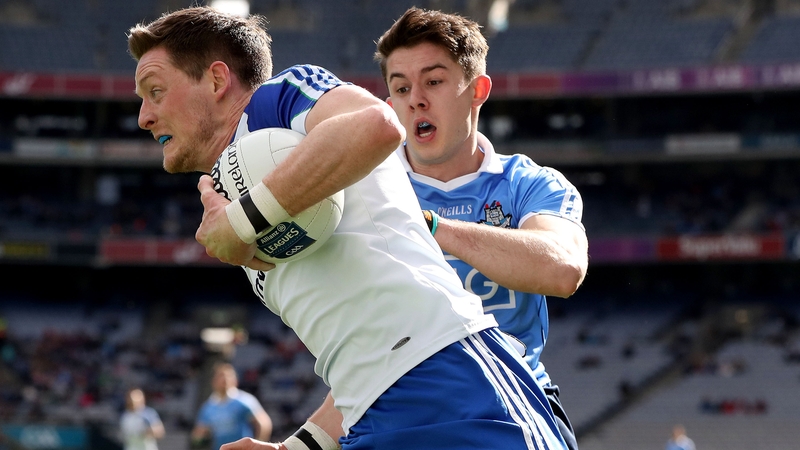 Monaghan forward Conor McManus takes on the Dublin defence during last year's league encounter at Croke Park