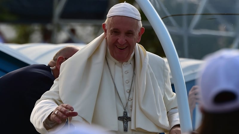 Pope Francis on the first day of his visit for a global gathering of Catholics for World Youth Day