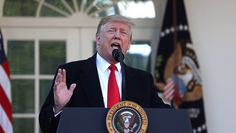 Donald Trump made the announcement at the White House today