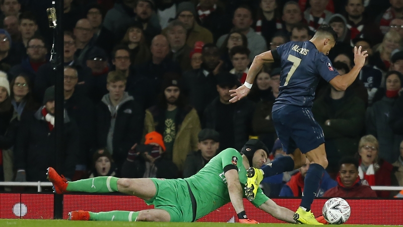 Sanchez scored the first goal of the game