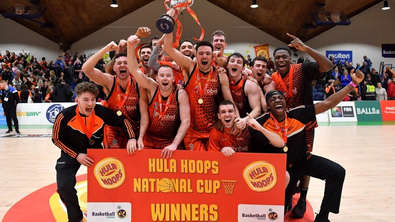 Pyrobel Killester celebrate at the NBA