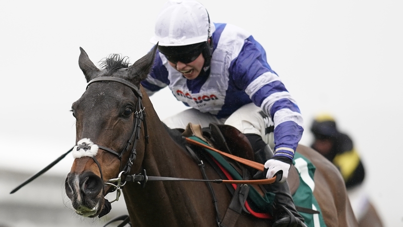 Bryony Frost riding Frodon to win  Cotswold Chase