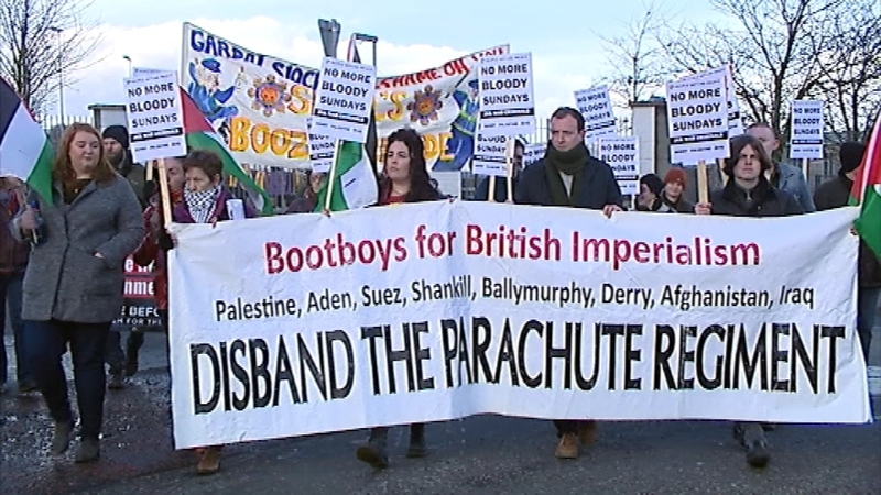 The march follows a week of tension in Derry
