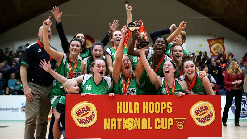 Courtyard Liffey Celtics players celebrate their victory in today's game