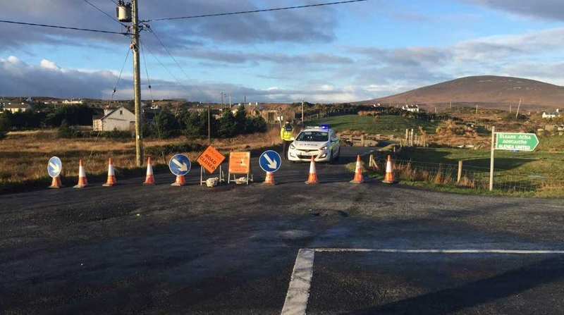 Láthair na timpiste ag Gleann hUallach