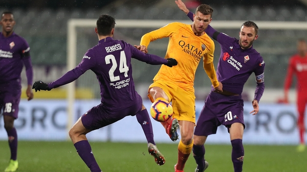 Edin Dzeko (centre) could be facing a lengthy ban