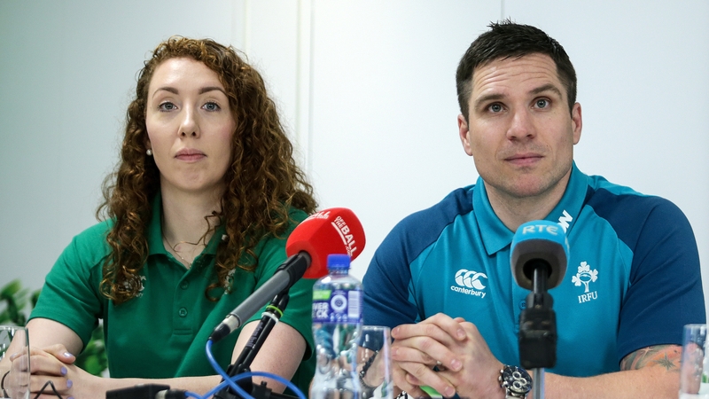 Aoife McDermott and head coach Adam Griggs