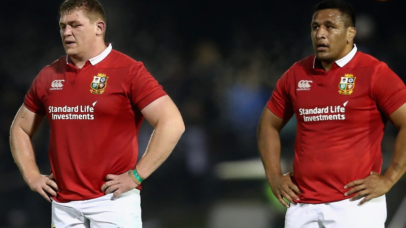 Furlong (l) and Mako Vunipola on Lions duty