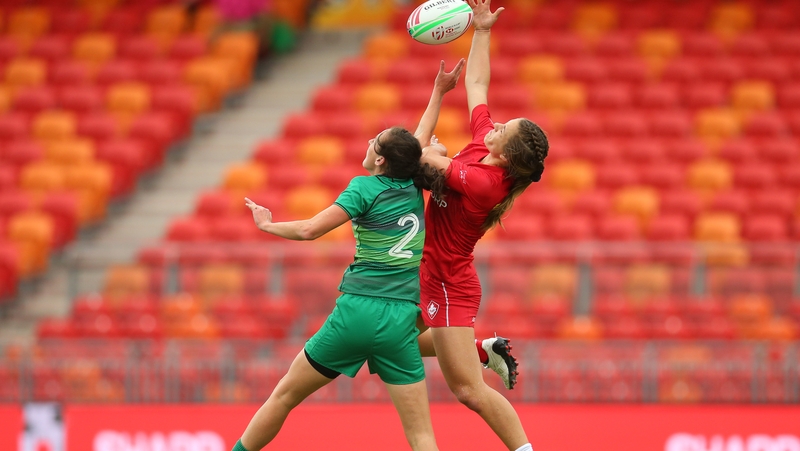 Hannah Tyrrell in action against Canada