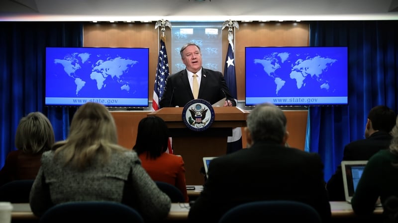 Mike Pompeo made the announcement this afternoon