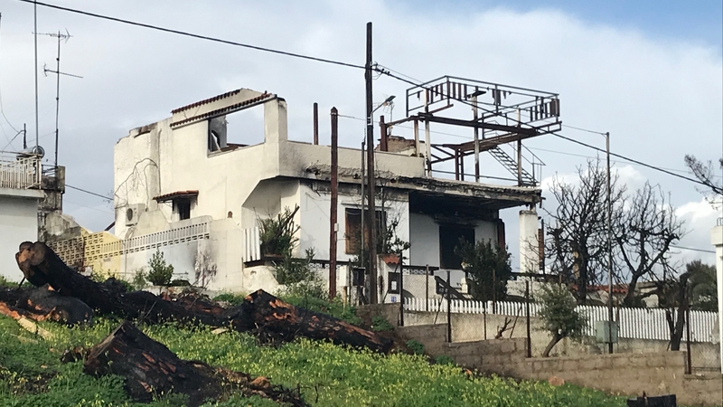 Fires swept through the coastal resort of Mati on 23 July last year