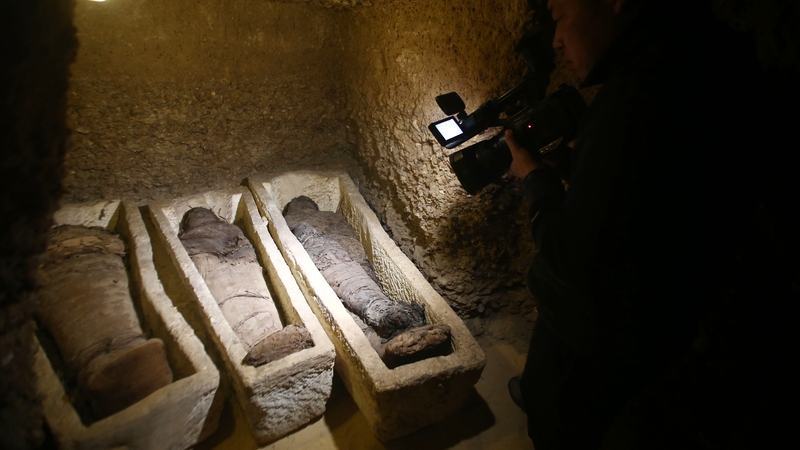 Some of the mummies were found wrapped in linen while others were placed in stone coffins or wooden sarcophagi