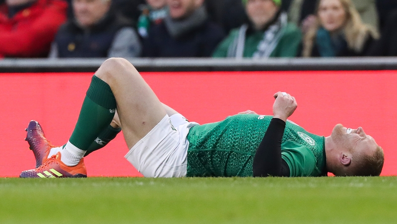 Keith Earls took a couple of hard hits in the first half